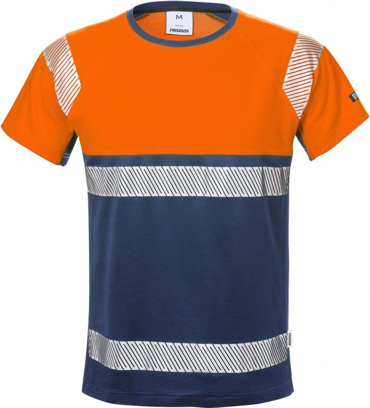 Fristads Hi Vis T-Shirt Klasse 1 7518 Thv - Hi-Vis oranje marineblauw