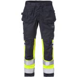 Fristads Flamestat high vis werkbroek stretch klasse 1 2163 ATHF Hi-Vis geel/marineblauw maat C44