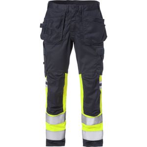 Fristads Flamestat high vis werkbroek stretch klasse 1 2163 ATHF Hi-Vis geel/marineblauw maat C44