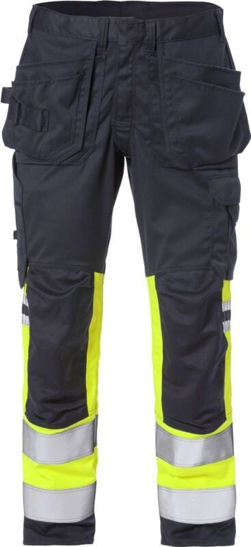 Fristads Flamestat high vis werkbroek stretch klasse 1 2163 ATHF Hi-Vis geel/marineblauw maat C44