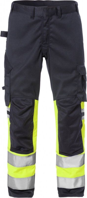 Fristads Flamestat Hi Vis Broek Stretch Klasse 1 2162 Athf - Hi-Vis geel/marineblauw