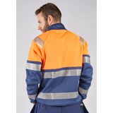 Fristads Hi Vis Sweatjack Klasse 1 4517 Ssl - Hi-Vis geel/marineblauw