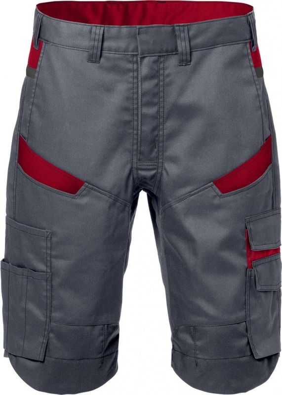 Fristads Korte Broek 2562 Stfp - Grijs/Rood