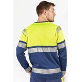 Fristads Hi Vis T-Shirt Lange Mouwen Klasse 2 7457 Thv - Hi-Vis geel/marineblauw - XS
