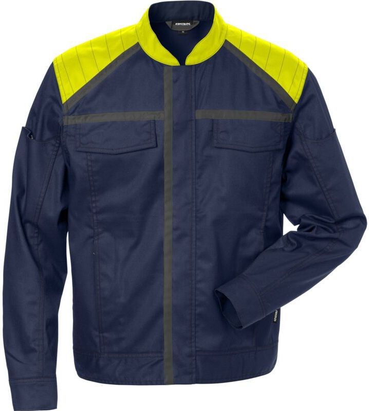 Fristads - Jack 4555 STFP - Marineblauw/hi-vis geel - Werkjack