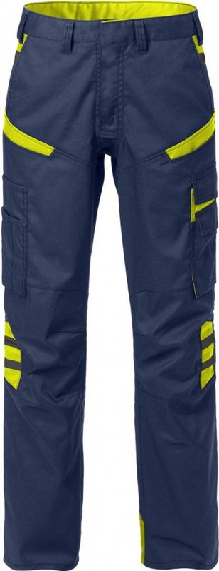 Fristads Broek Dames 2554 Stfp - Marineblauw/hi-vis geel