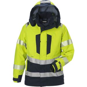 Fristads Flamestat Hi Vis Gore-Tex Pyrad® Shelljack Dames Klasse 3 4195 Gxe - Hi-Vis geel/marineblauw - M