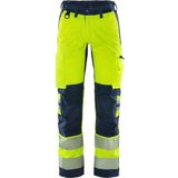 Fristads Hi Vis Werkbroek Klasse 2 Flexforce - Hi-Vis geel/marineblauw