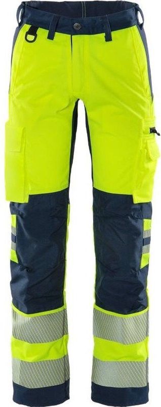 Fristads Hi Vis Werkbroek Klasse 2 Flexforce - Hi-Vis geel/marineblauw