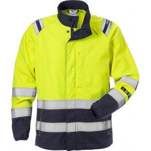 Fristads - Flamestat - Softshelljack - Hi-Vis Geel/Marineblauw - Vlambescherming