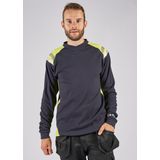Fristads - Flamestat T-Shirt Lange Mouwen - Marineblauw/hi-vis geel - V-hals - 54% modacryl, 44% katoen, 2% antistatische vezels