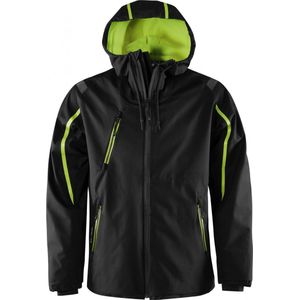 Fristads Gore-Tex Shelljack 4864 Gxp Zwart/hi-vis geel maat 2XL