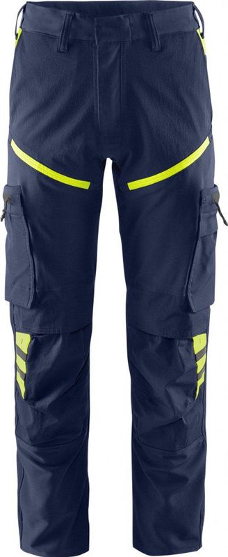 Fristads - Stretch Werkbroek 2653 Lws - Marineblauw/hi-vis geel - Lichtgewicht 4-way Stretchmateriaal