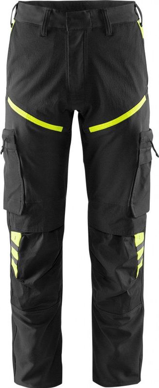 Fristads - Stretch Werkbroek 2653 Lws - Zwart/hi-vis geel - Lichtgewicht 4-way stretchmateriaal
