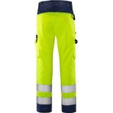 Fristads high vis Green broek klasse 2 2651 GPLU - Hi-Vis geel/marineblauw