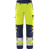 Fristads high vis Green broek klasse 2 2651 GPLU - Hi-Vis geel/marineblauw