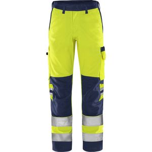 Fristads high vis Green broek klasse 2 2651 GPLU - Hi-Vis geel/marineblauw