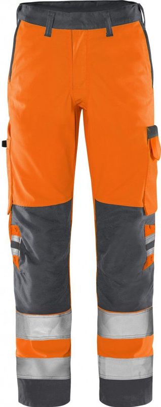 Fristads high vis Green broek klasse 2 2651 GPLU - Hi-Vis Oranje/Grijs
