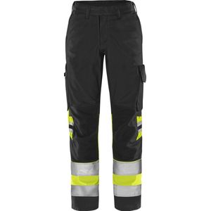 Fristads High vis Green broek dames klasse 1 2652 GPLU - Hi-Vis geel/zwart
