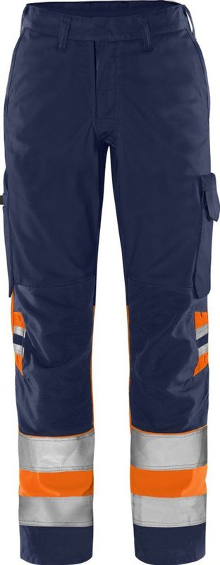 Fristads High vis Green broek dames klasse 1 2652 GPLU Hi-Vis Oranje/Marineblauw maat 34