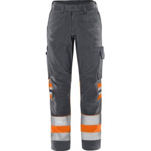 Fristads High vis Green broek dames klasse 1 2652 GPLU - Hi-Vis Oranje/Grijs