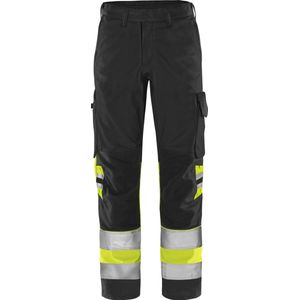 Fristads High vis Green broek klasse 1 2649 GPLU - Hi-Vis geel/zwart
