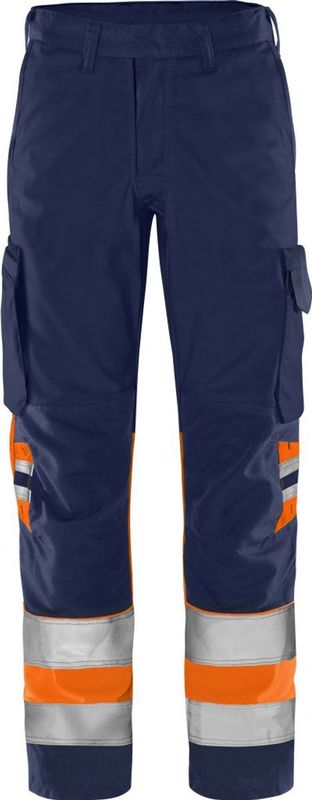 Fristads High vis Green broek klasse 1 2668 GPLU - Hi-Vis oranje/marineblauw