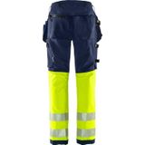 Fristads High Vis Green werkbroek stretch klasse 1 2643 GSTP - Hi-Vis geel/marineblauw