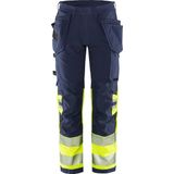 Fristads High Vis Green werkbroek stretch klasse 1 2643 GSTP - Hi-Vis geel/marineblauw
