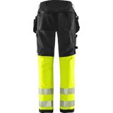 Fristads High Vis Green werkbroek stretch klasse 1 2643 GSTP - Hi-Vis geel/zwart