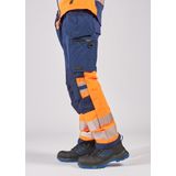 Fristads High Vis Green werkbroek stretch klasse 1 2643 GSTP - Hi-Vis geel/zwart