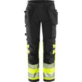 Fristads High Vis Green werkbroek stretch klasse 1 2643 GSTP - Hi-Vis geel/zwart