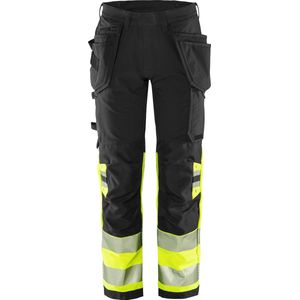 Fristads High Vis Green werkbroek stretch klasse 1 2643 GSTP - Hi-Vis geel/zwart