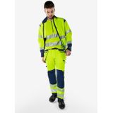 Fristads High Vis Green werkbroek stretch klasse 2 2644 GSTP Hi-Vis Geel/Marineblauw maat C146