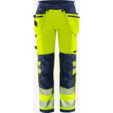 Fristads High Vis Green werkbroek stretch klasse 2 2644 GSTP Hi-Vis Geel/Marineblauw maat C146