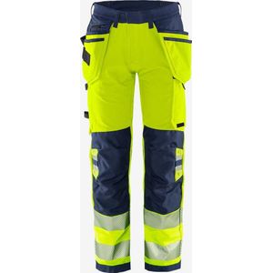 Fristads High Vis Green werkbroek stretch klasse 2 2644 GSTP Hi-Vis Geel/Marineblauw maat C146