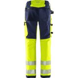 Fristads High vis Green broek klasse 2 2645 GSTP - Hi-Vis geel/marineblauw