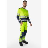 Fristads High vis Green broek klasse 2 2645 GSTP - Hi-Vis geel/marineblauw