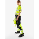 Fristads High Vis Green werkbroek dames stretch klasse 1 2663 GSTP - Hi-Vis oranje/marineblauw