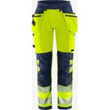 Fristads High Vis Green werkbroek dames stretch klasse 2 2664 GSTP Hi-Vis Oranje/Marineblauw maat 36
