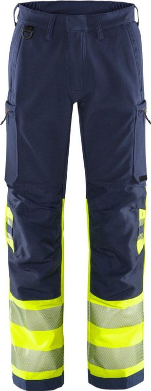 Fristads High vis Green broek klasse 1 2647 GSTP Hi-Vis Geel/Marineblauw maat C146