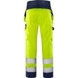 Fristads High vis Green werkbroek klasse 2 2641 GPLU - Hi-Vis geel/marineblauw