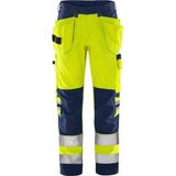Fristads High vis Green werkbroek klasse 2 2641 GPLU - Hi-Vis geel/marineblauw