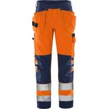 Fristads High vis Green werkbroek klasse 2 2641 GPLU - Hi-Vis oranje/marineblauw
