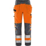 Fristads High vis Green werkbroek klasse 2 2641 GPLU - Hi-Vis Oranje/Grijs