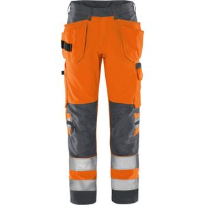 Fristads High vis Green werkbroek klasse 2 2641 GPLU - Hi-Vis Oranje/Grijs