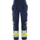 Fristads High vis Green werkbroek klasse 1 2640 GPLU - Hi-Vis geel/marineblauw