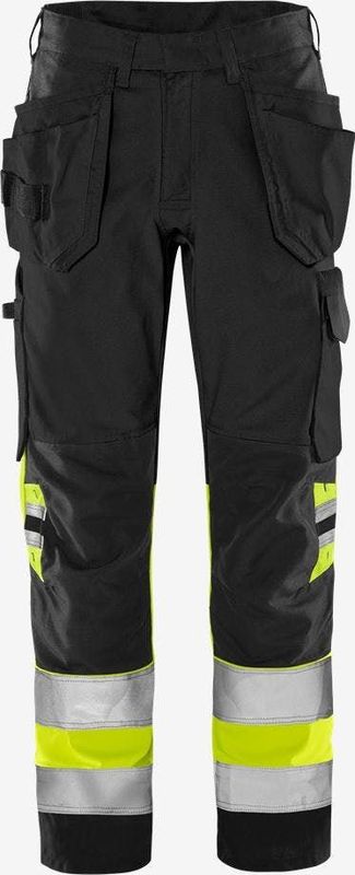 Fristads High vis Green werkbroek klasse 1 2640 GPLU - Hi-Vis oranje/marineblauw