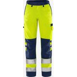 Fristads High vis Green broek dames klasse 2 2642 GPLU - Hi-Vis geel/marineblauw