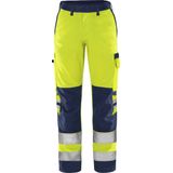Fristads High vis Green broek dames klasse 2 2642 GPLU - Hi-Vis geel/marineblauw